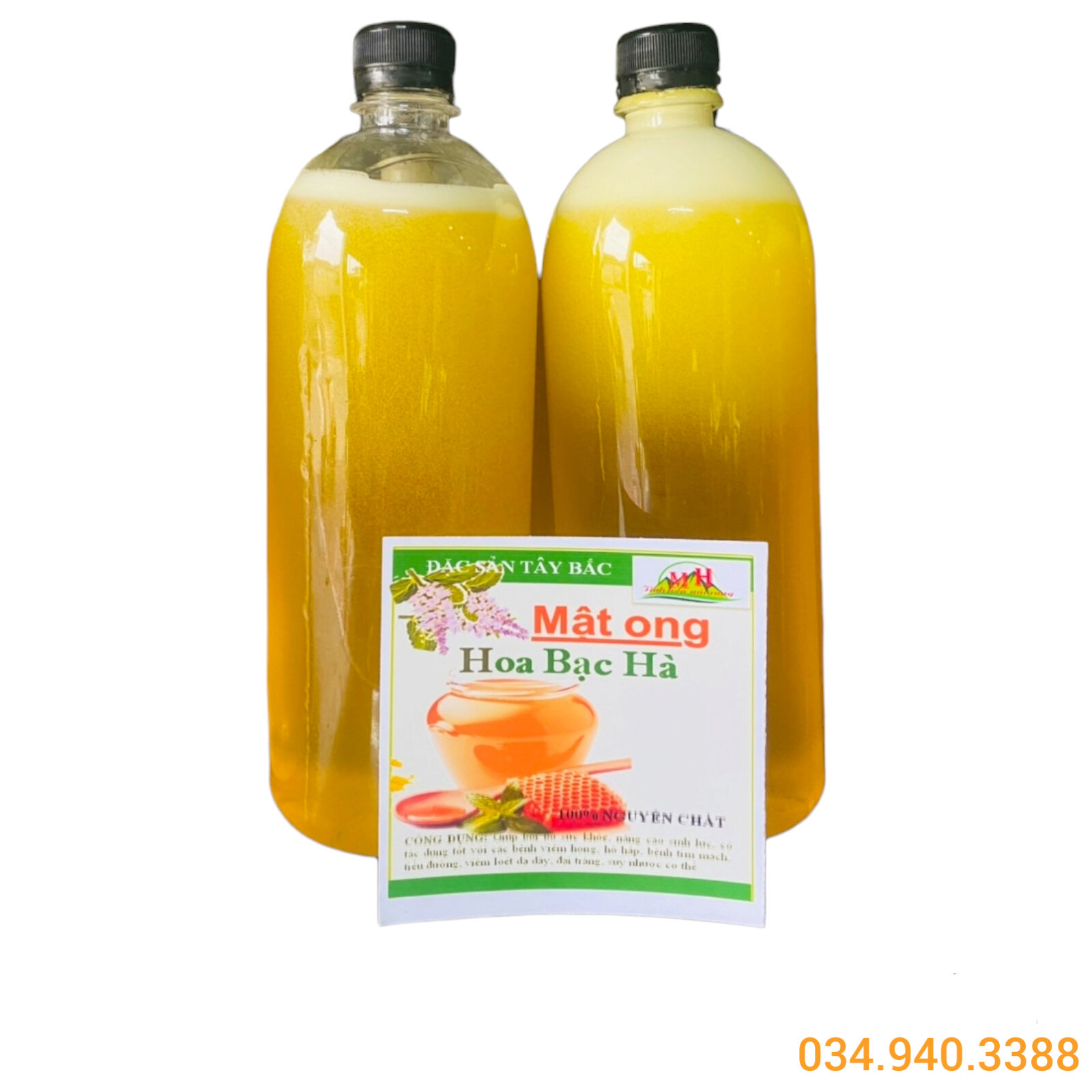1Lít Mật ong bạc hà nguyên chất cao nguyên đá Hà Giang