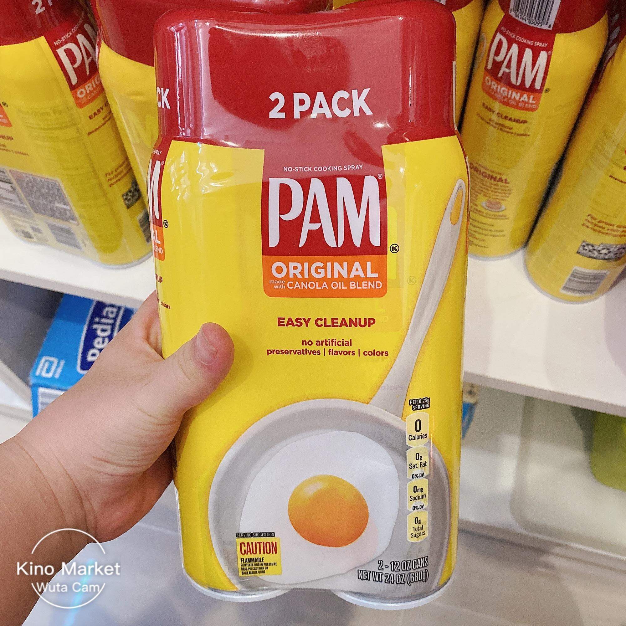 05/24 [Auth Bill Mỹ Air ]PAM Original -12 oz ( ~ 1200 lần xịt ) [ chai mới ] Dầu Ăn Kiêng 0 calories Dạng Xịt hạt cải