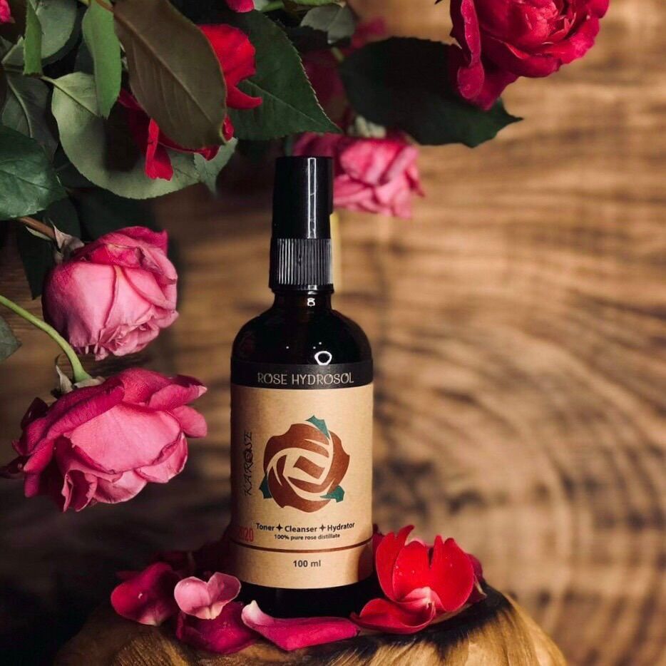 Nước hoa hồng hữu cơ karose - chưng cất từ cánh hồng nhung cổ vườn karose 100ml