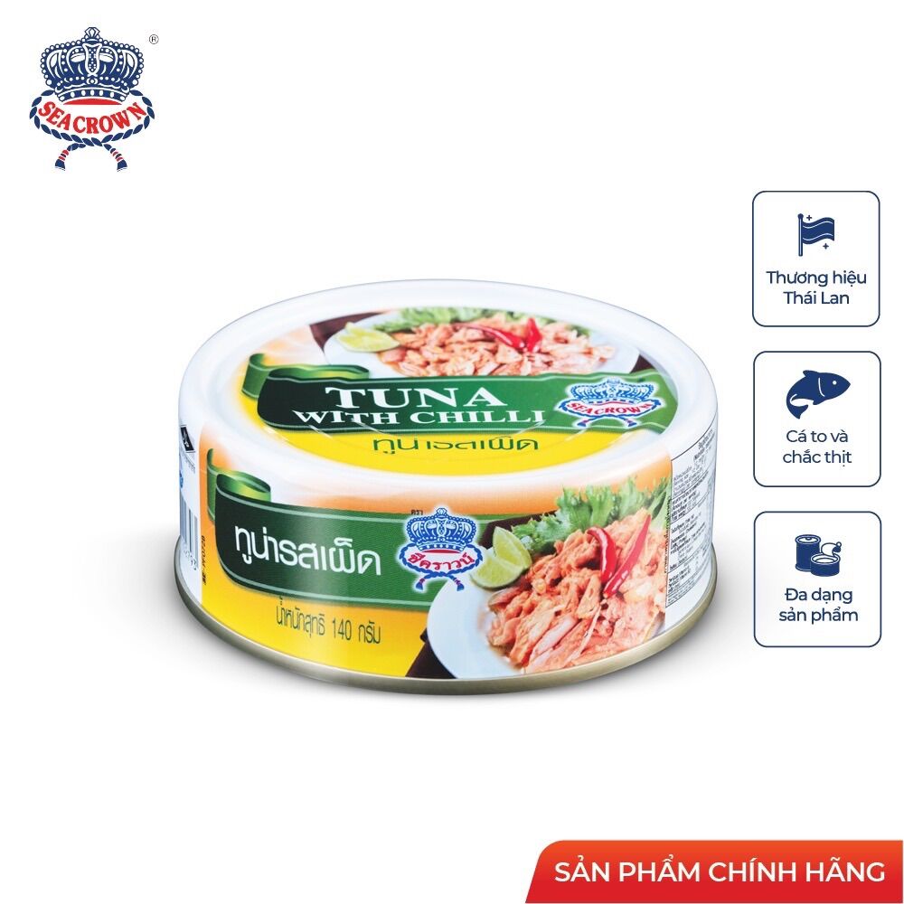 Cá hộp Sea Crown cá ngừ sốt ớt (NK Thái Lan)