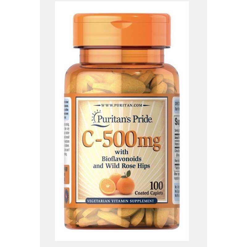 Vitamin C 500mg hộp 100 viên Puritan s Pride