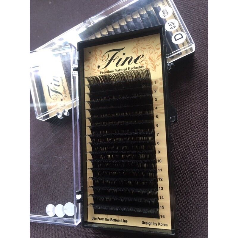 Flash sale lông mi Fine độ dày 0.07, 0.10 C,Cc,D,U 8-20mm