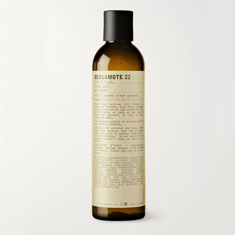 Sữa tắm hương nước hoa dạng gel L.e La.bo Bergamote 22 Shower Gel chai 237ml của Pháp