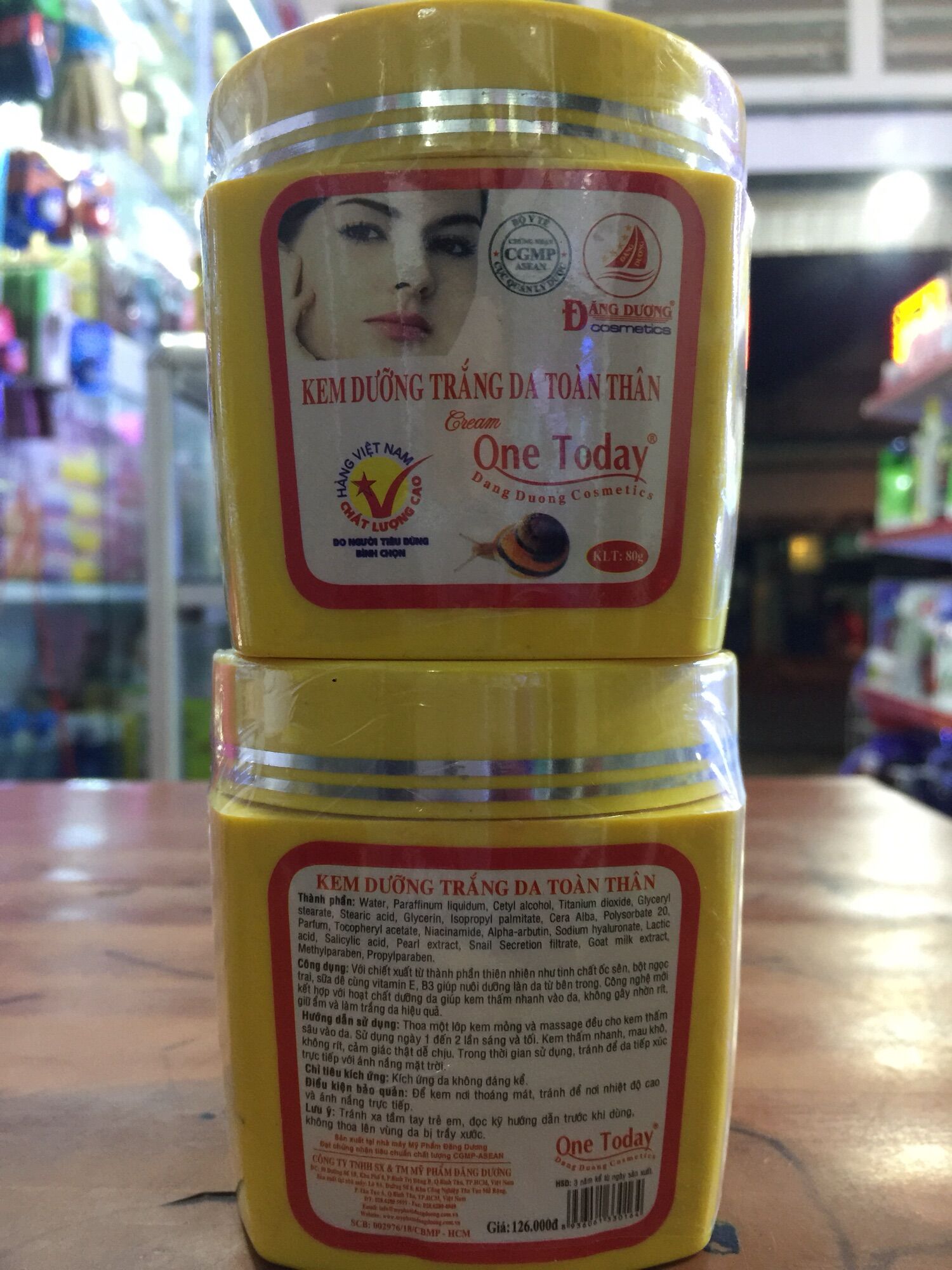 [HCM]Kem ONE TODAY trắng da body