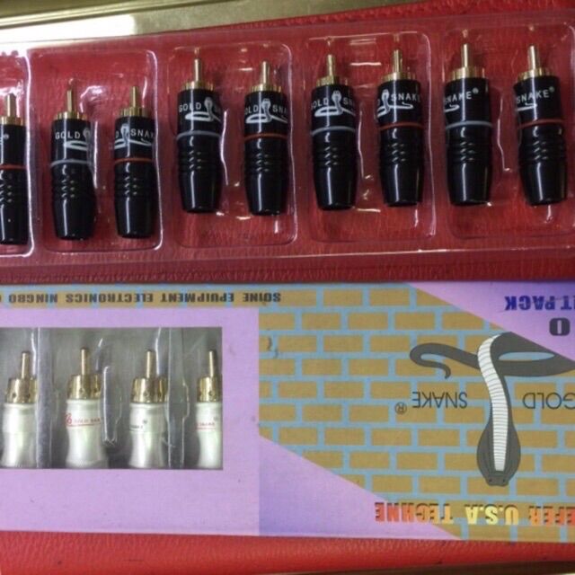 Hộp Jack hàn âm thanh audio RCA Gold Snake