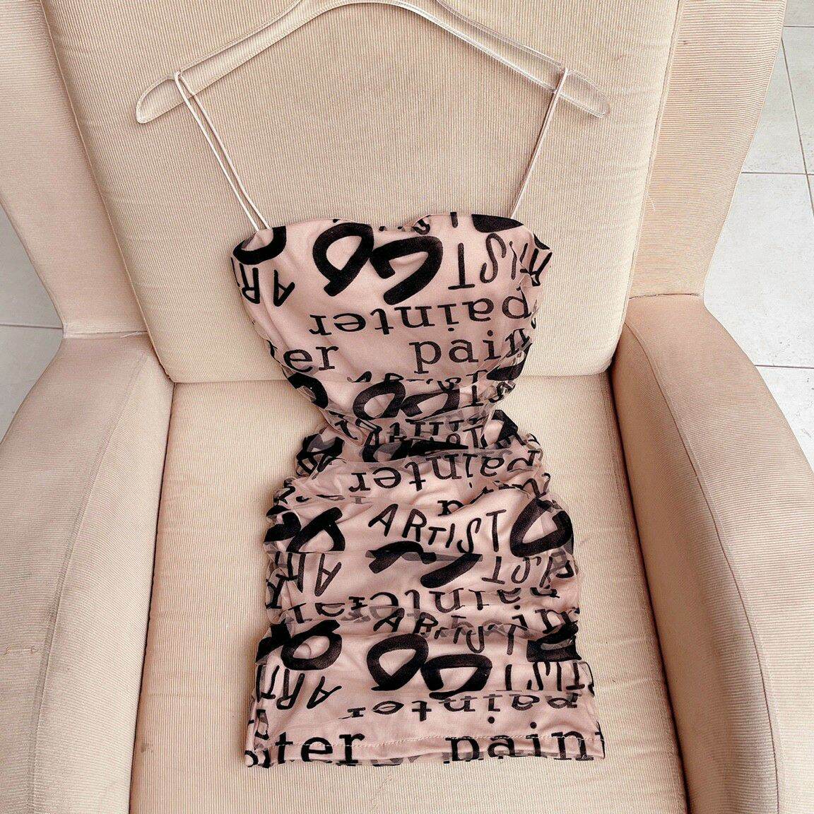 Đầm dây bún body phối lưới