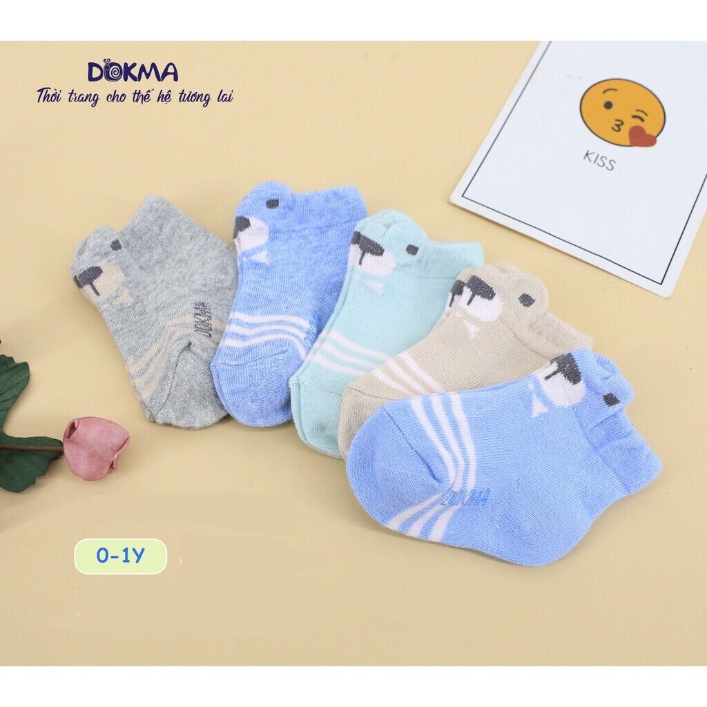 Dokma - Set 5 đôi , 3 đôi tất trẻ em phối tai (0-1y)