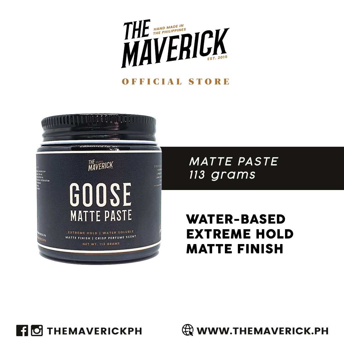 THE MAVERICK CHÍNH HÃNG ⎮ SÁP VUỐT TÓC GOOSE MATTE PASTE