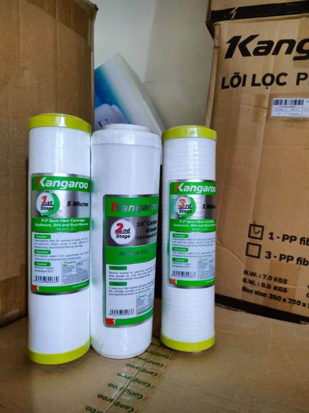 Bộ ba lõi lọc nước kangaroo 1,2,3