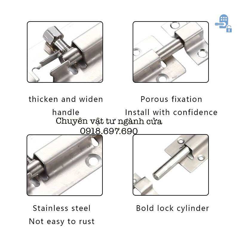 [ Chốt ALEX ] Chốt inox dành cho cửa tủ - cửa sổ