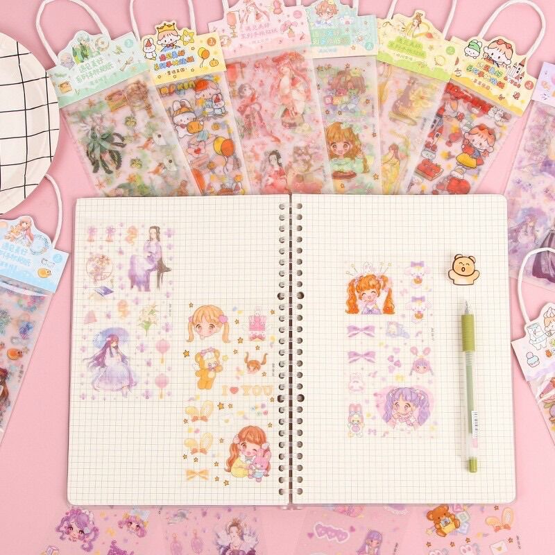 Túi 3 tấm sticker cắt sẵn