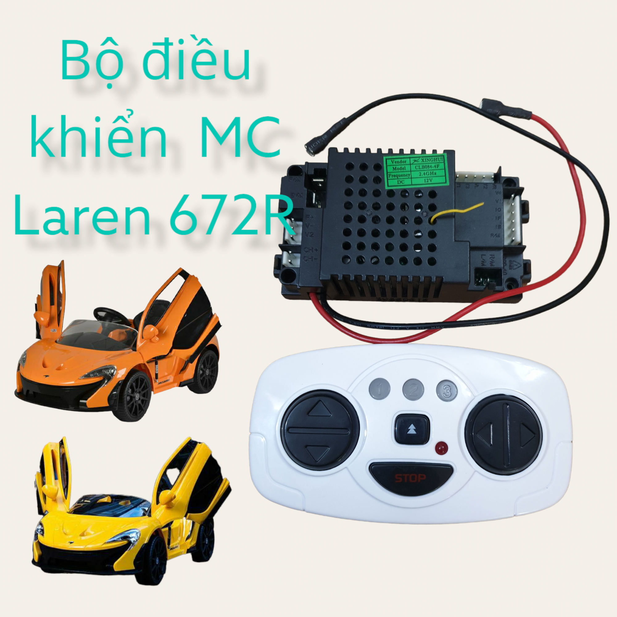Combo khiển+mạch xe oto điện MCLaren 672R xuất Châu Âu chất lượng cao