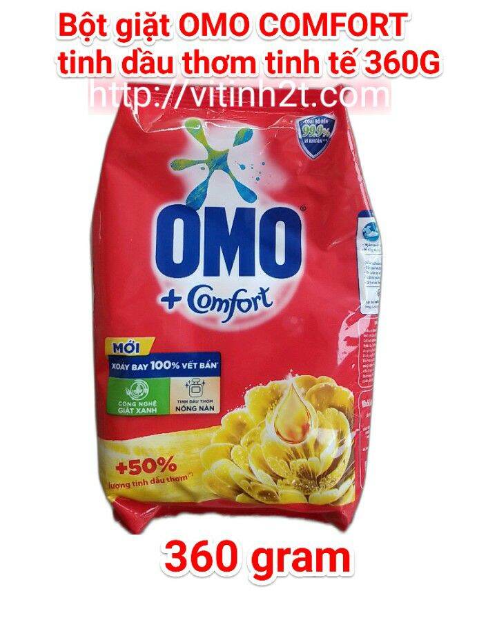 Bột giặt OMO COMFORT tinh dầu thơm tinh tế 360G 

Hạn sử dụng 15/04/2022