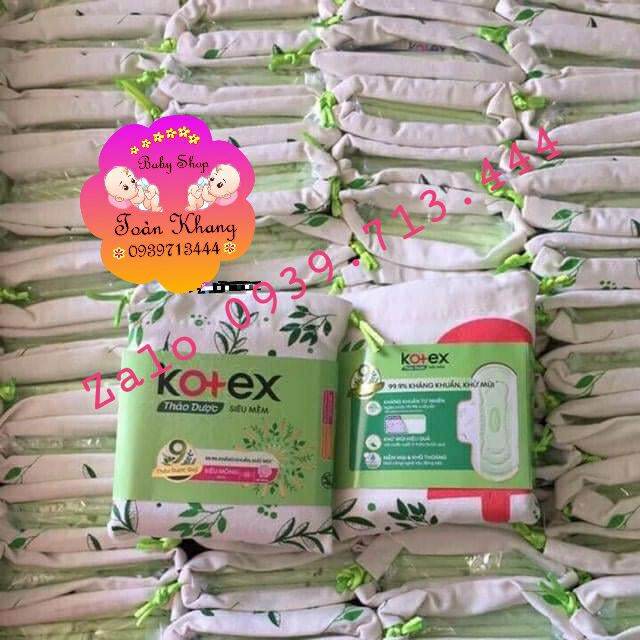 [HCM]COMBO 20 MIẾNG KOTEX THẢO DƯỢC CÁNH DÀI 23CM