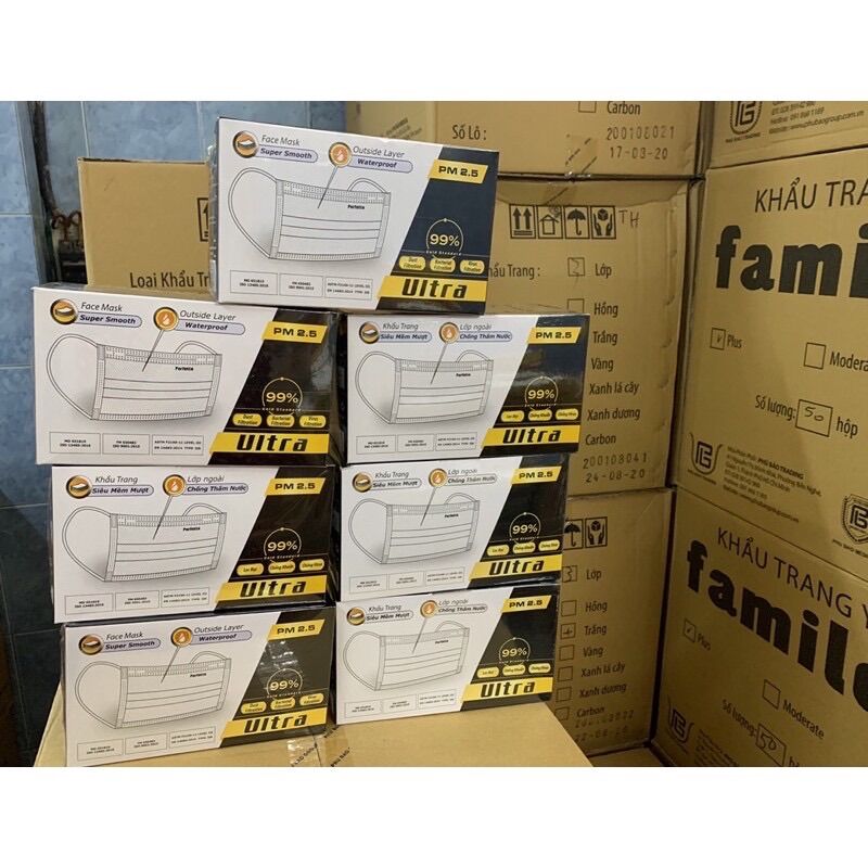 [HCM]Khẩu trang y tế 4 lớp Perfetta Ultra Trắng (35 Cái/Hộp)