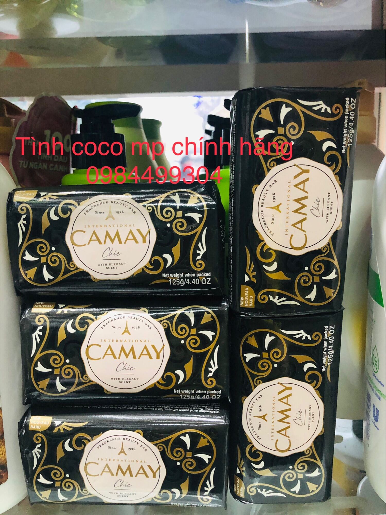 Combo 5 Xà phòng tắm Camay 125g ,hương nước hoa pháp, trắng da mềm mịn