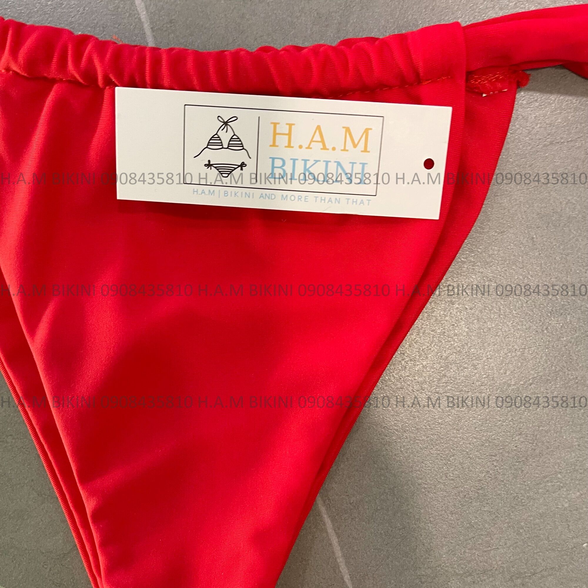 HAM58 Bikini 2 mảnh lệch vai cột dây cutout bụng