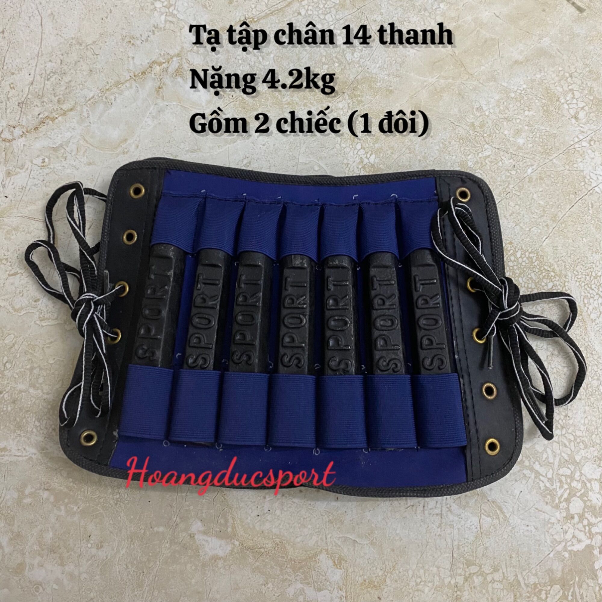Tạ đeo chân 14 thanh Hoàng Đức 4,2kg /đôi