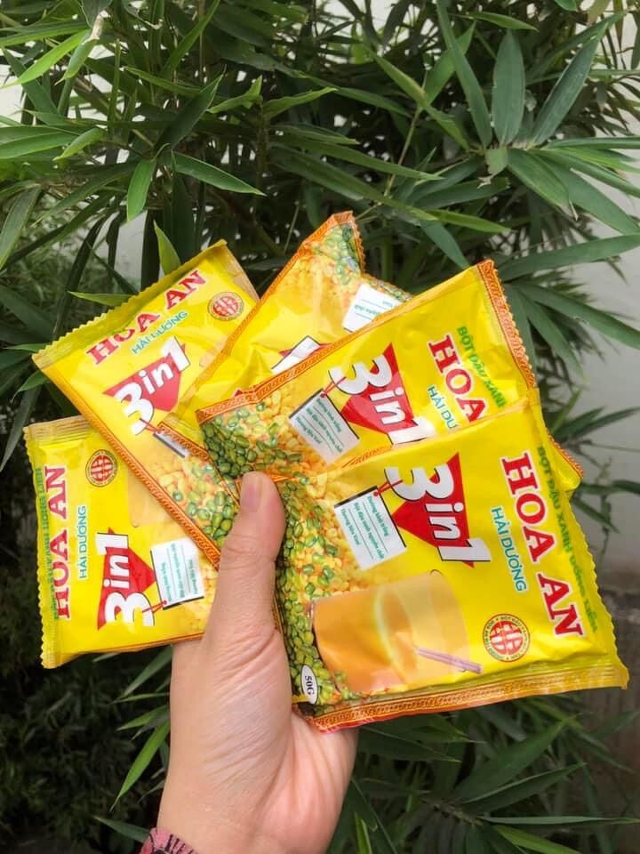 Túi bột đậu xanh/ bột đậu đen Hoà An 500gram (10 gói nhỏ)