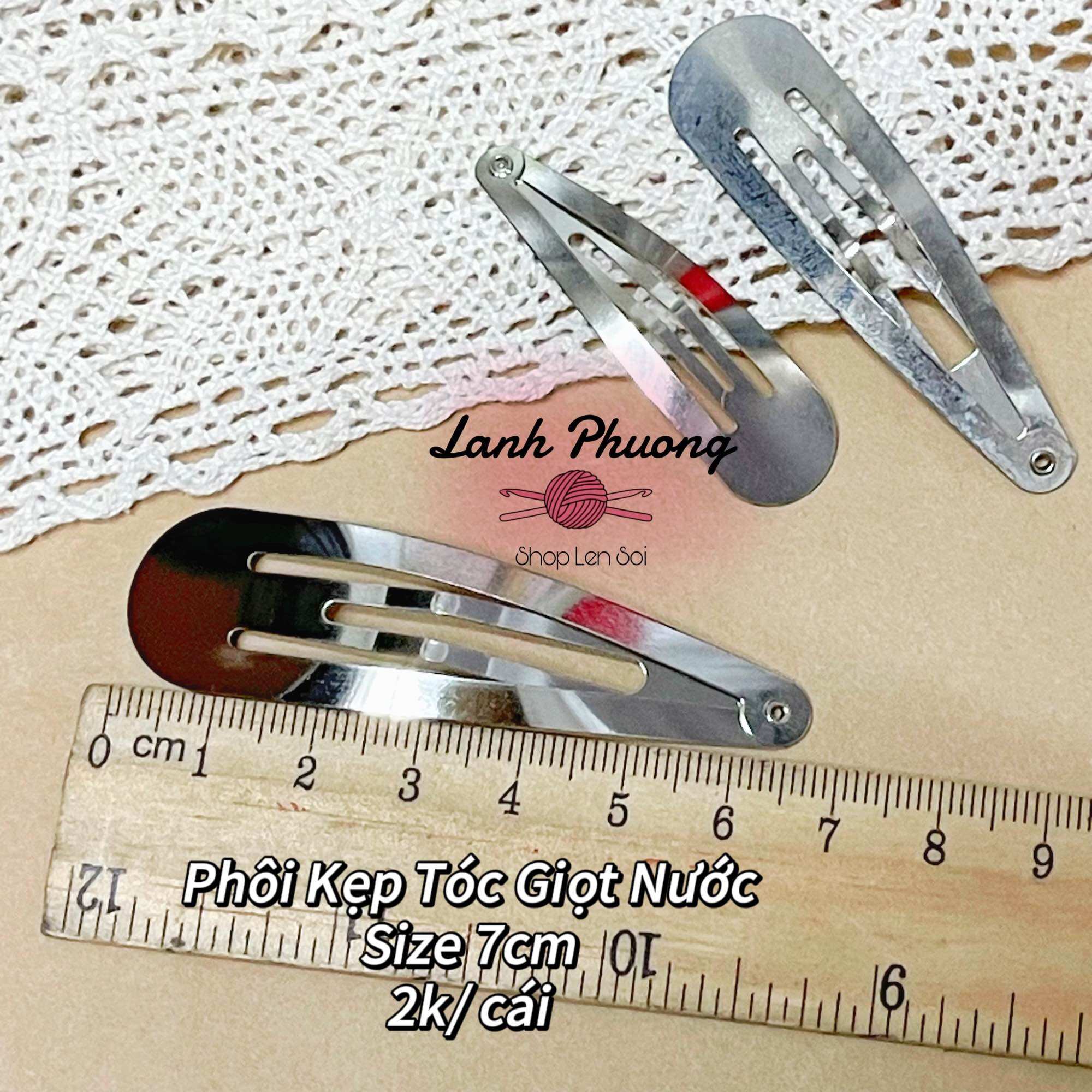 Phôi kẹp tóc giọt nước