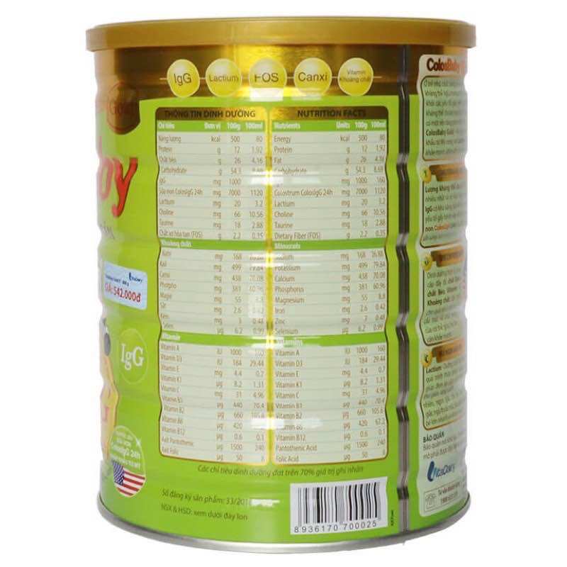 Sữa bột Colosbaby Gold 0+ 800g