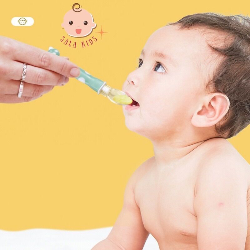 Thìa silicon ăn dặm đầu mèo_thìa mềm cho bé ăn dặm