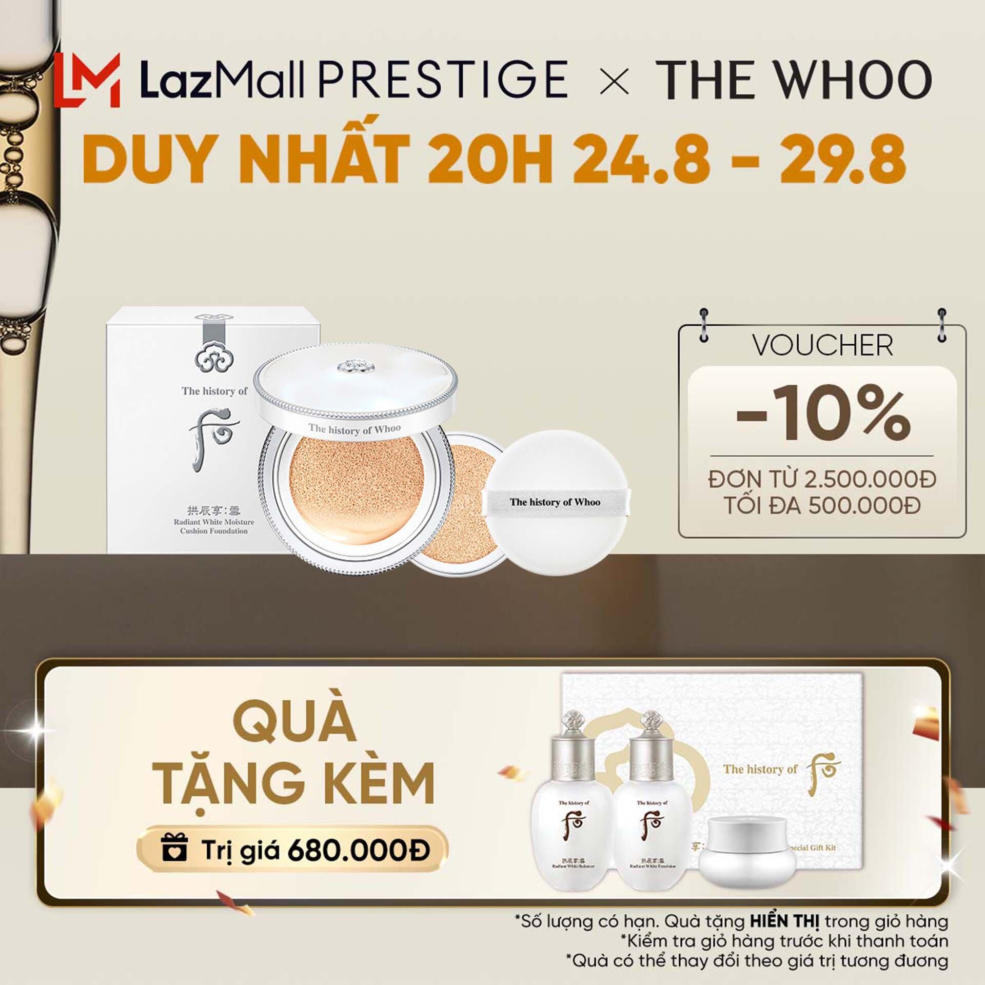 Phấn nước dưỡng trắng Whoo Seol Radiant White Moisture Cushion Foundation