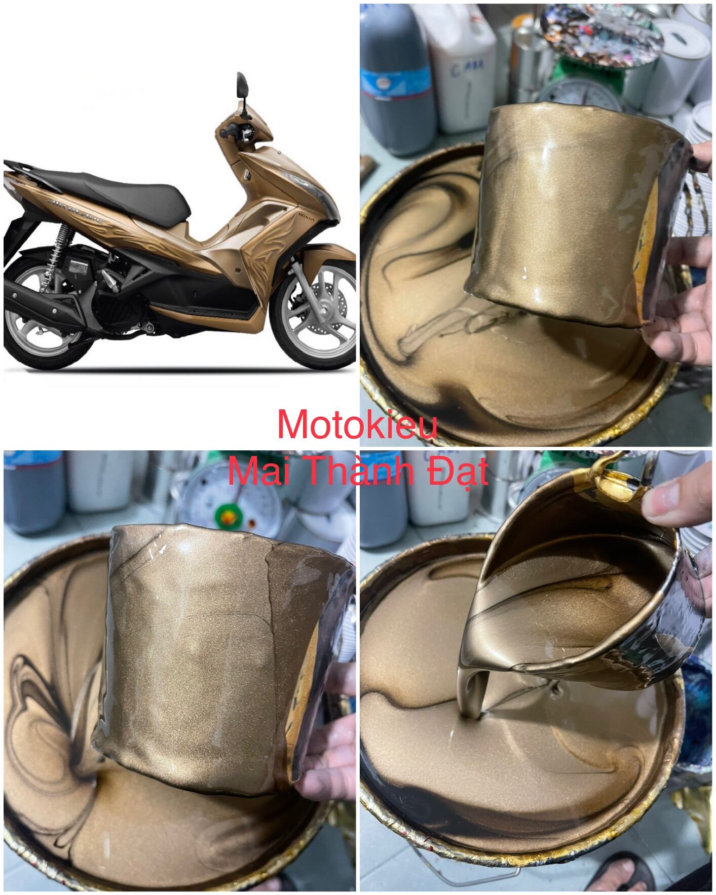 Màu Sơn Vàng Đồng AirBlade MotokieuMaiThànhĐạt