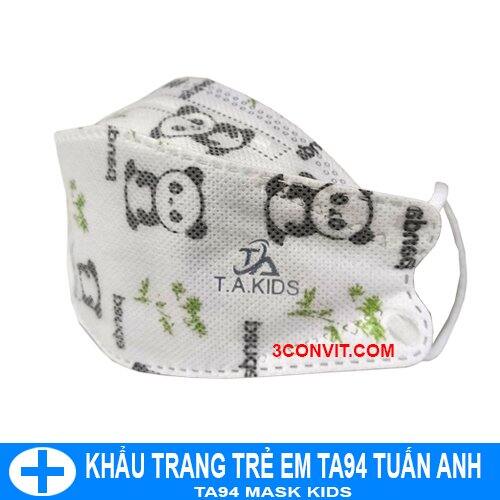 Túi 10 chiếc khẩu trang trẻ em 4D TA94