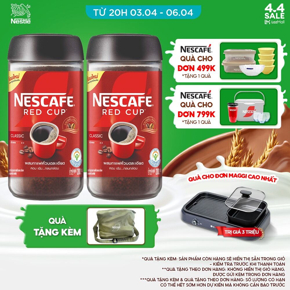 [ƯU ĐÃI THÁNG 5] Combo 2 Hộp Cà Phê Nescafé Red Cup (200g)