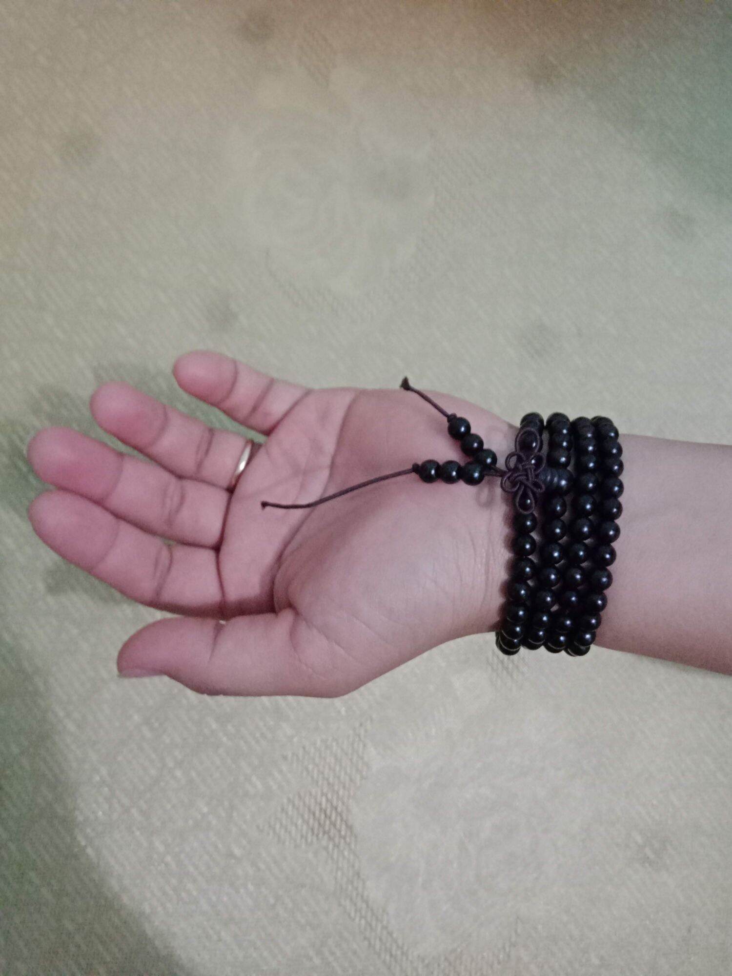 tràng 108 hạt gỗ mun sừng