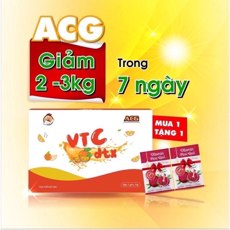 Giảm cân ACG vị Cam tặng kèm vitamin hoa quả