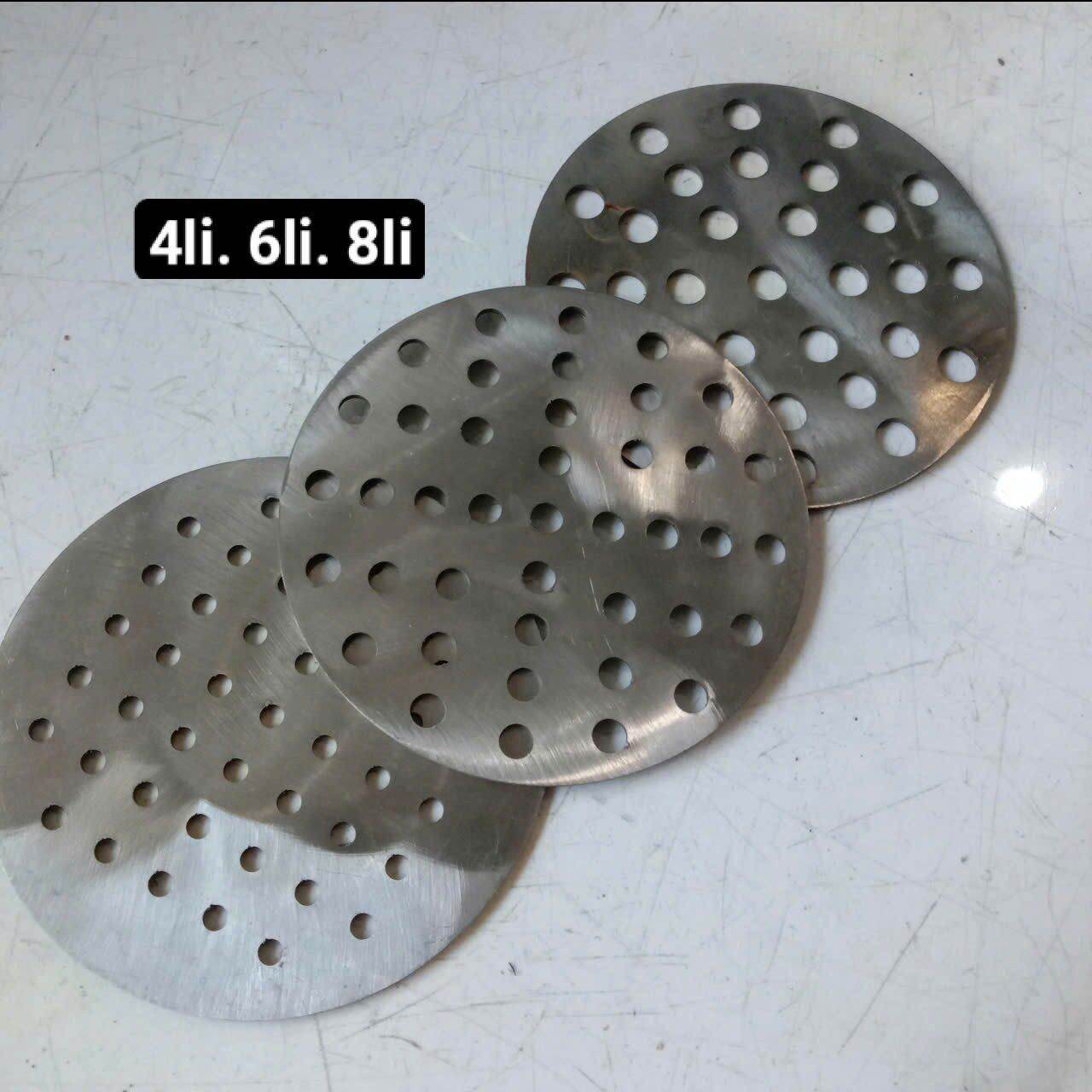 Bộ Khuôn inox  làm sợi bún  sợi bánh canh hay ép chả cá ...dành cho gia đình và quan ăn .Có 3 miếng 