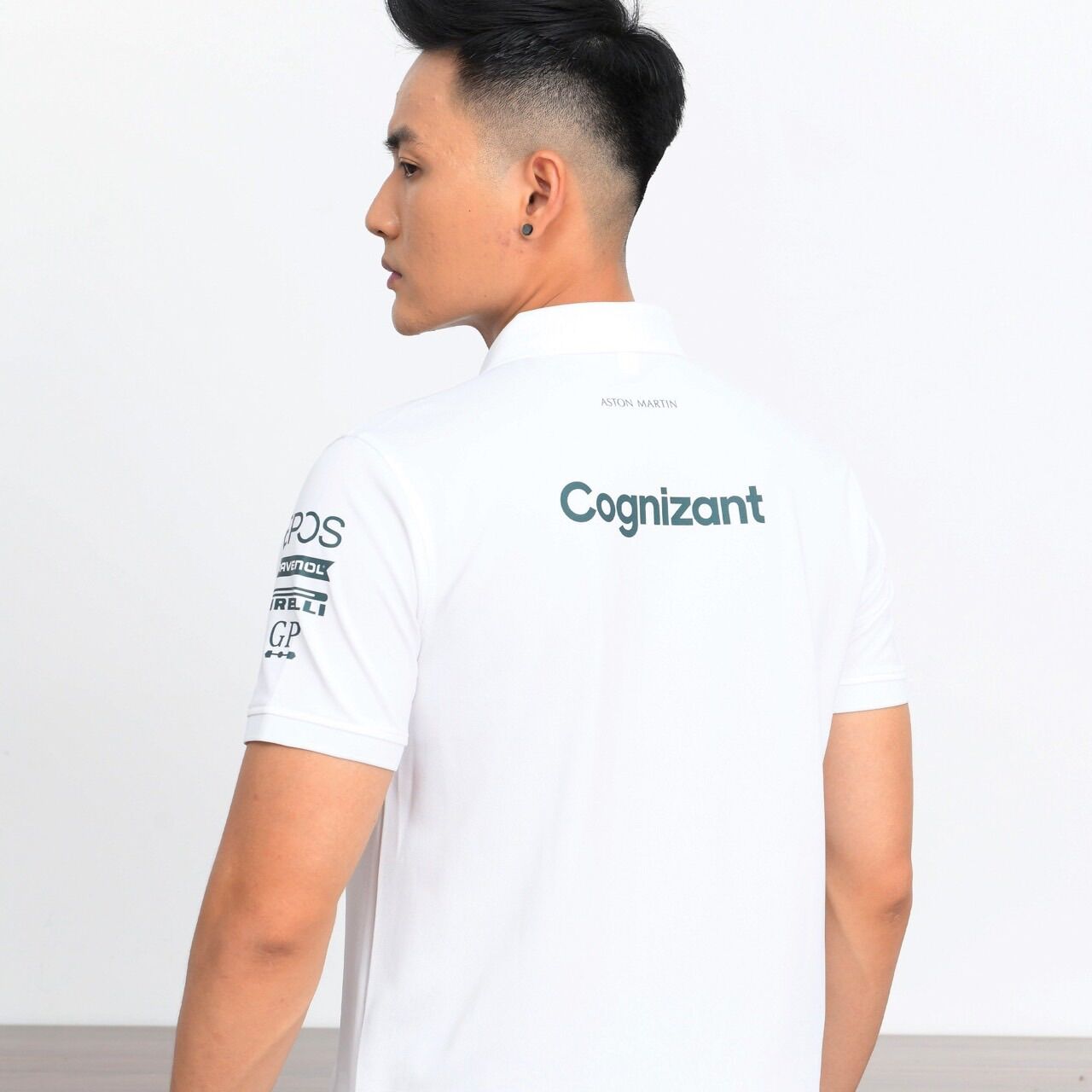 [Nhập RS0822 giảm 30k cho đơn 99k]Áo polo Aston Martin trắng