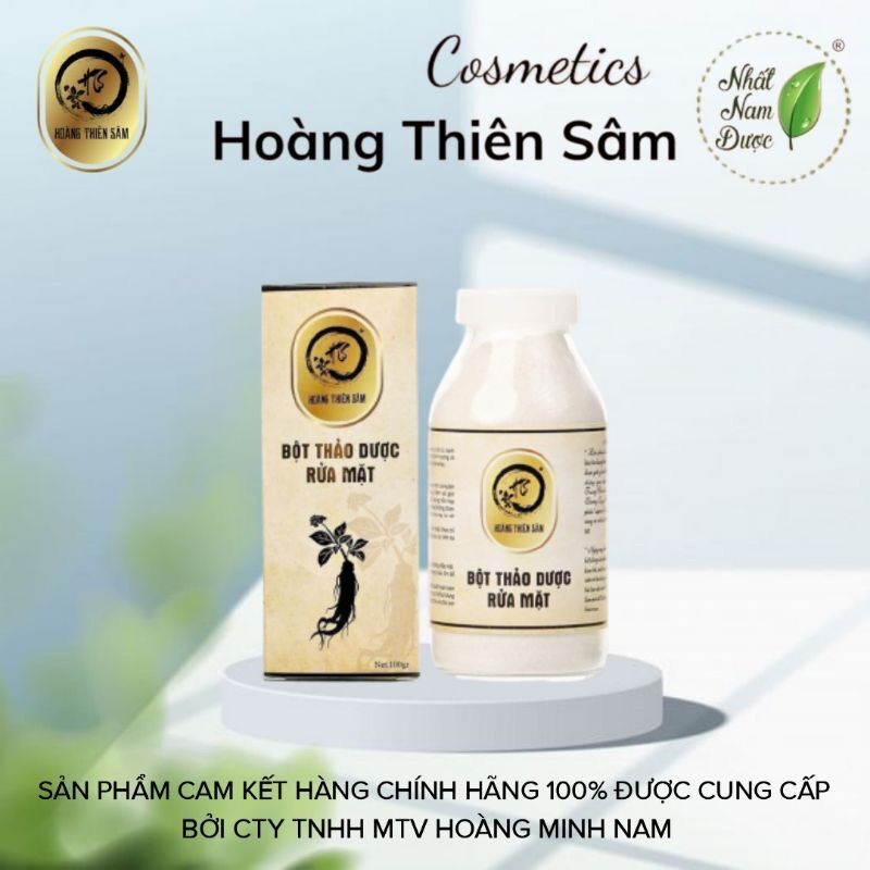 Bột thảo dược rửa mặt hoàng thiên sâm - rút ngắn liệu trình tái tạo, giúp sáng mịn da