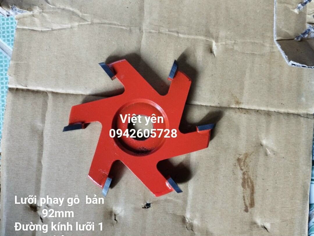 Lưỡi phay gỗ 6 cánh đường kính 9 phân 2 lưỡi hợp kim 10 ly