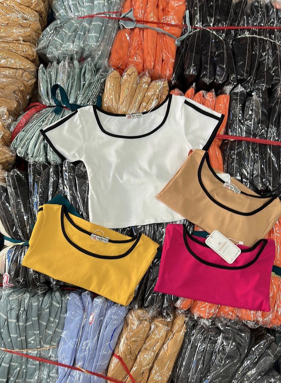 áo croptop viền cổ form 45kg(v1)