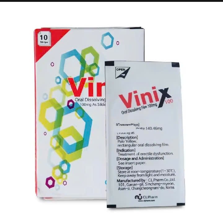 Tem XE Vinix 100 mg chính hãng Hàn Quốc hộp 10 tem