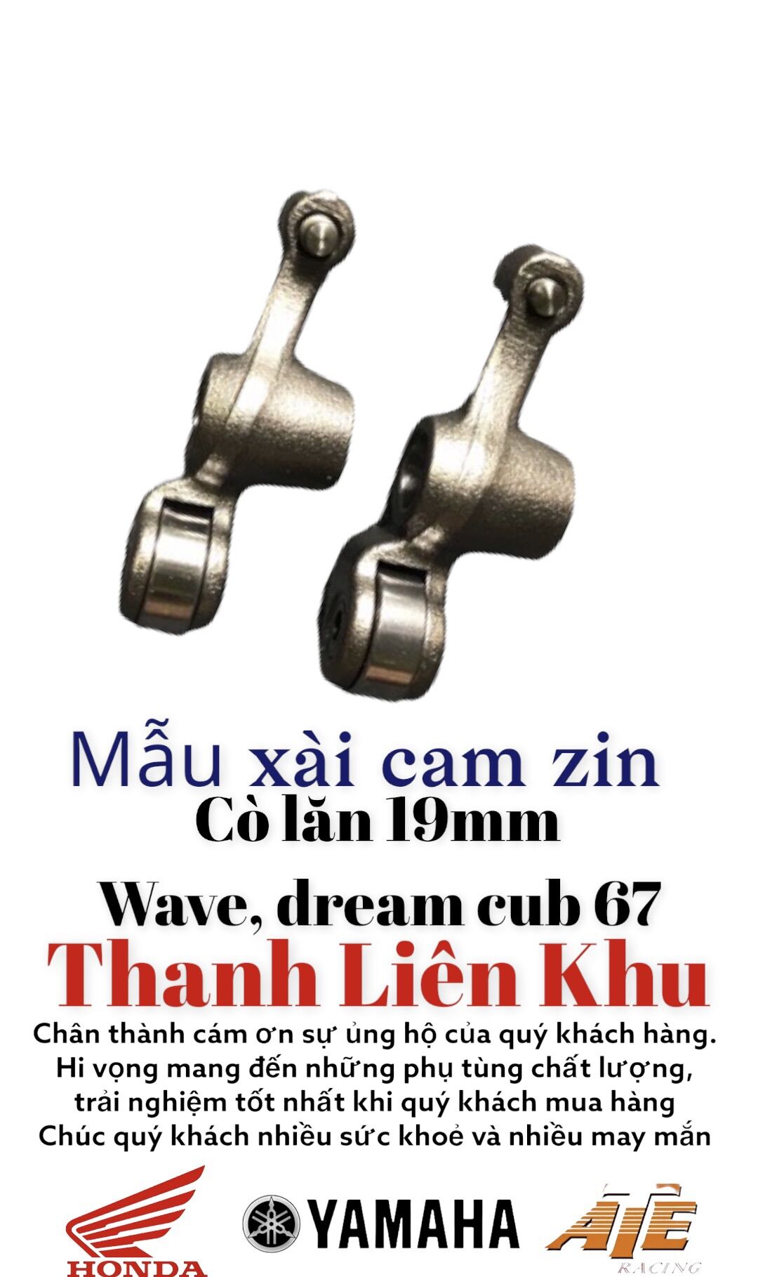 Cò Lăn Wave, Dream, Cub, 67 mẫu cam zin ( 19ly và 20ly)