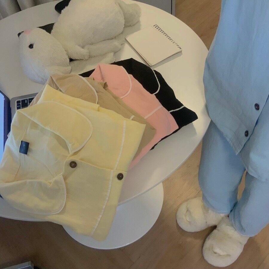 Sét bộ pyjama xốp bèo tay dài quần dài
