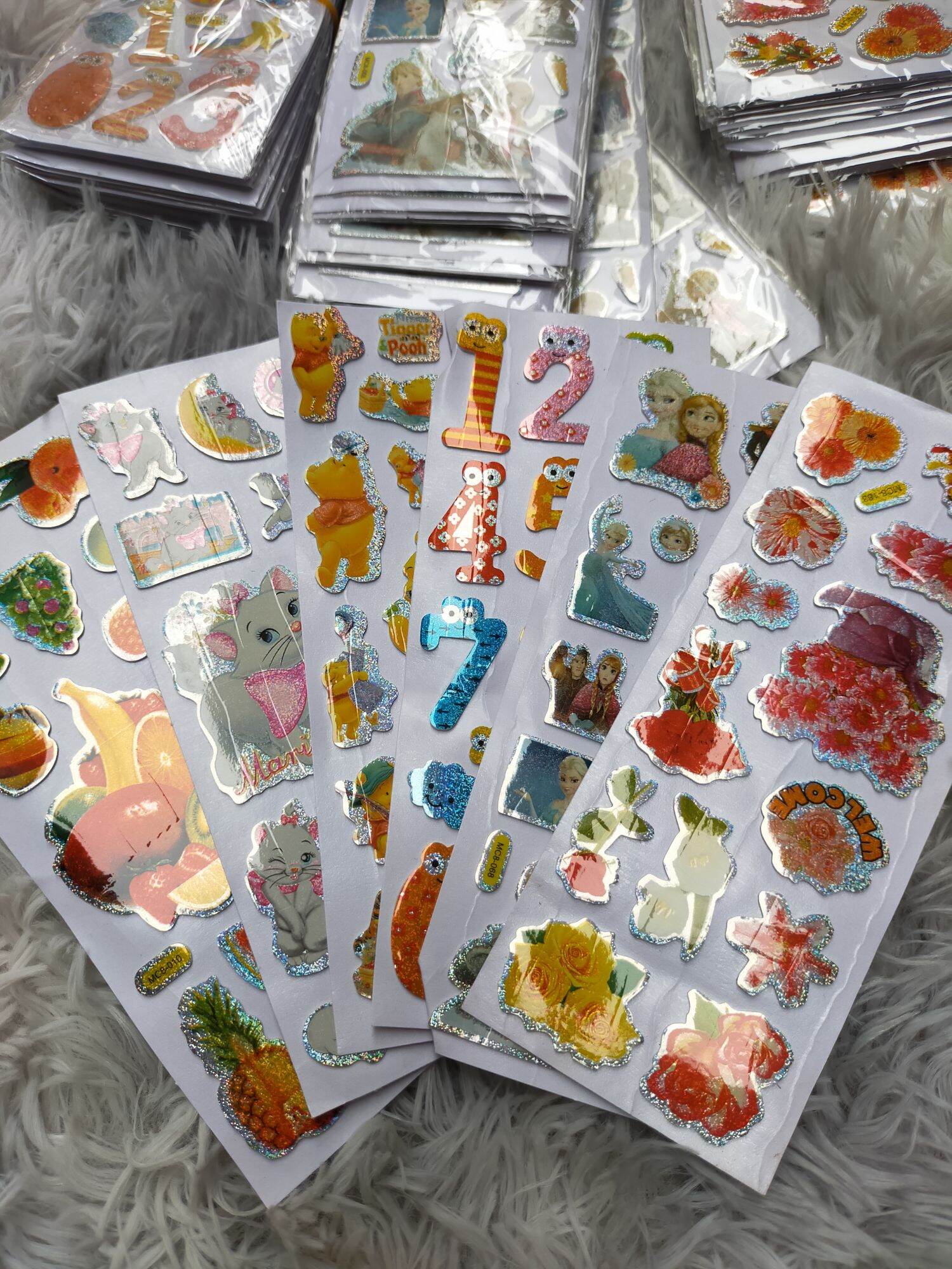 combo 10 tờ dán nổi sticker điện thoại đủ hình