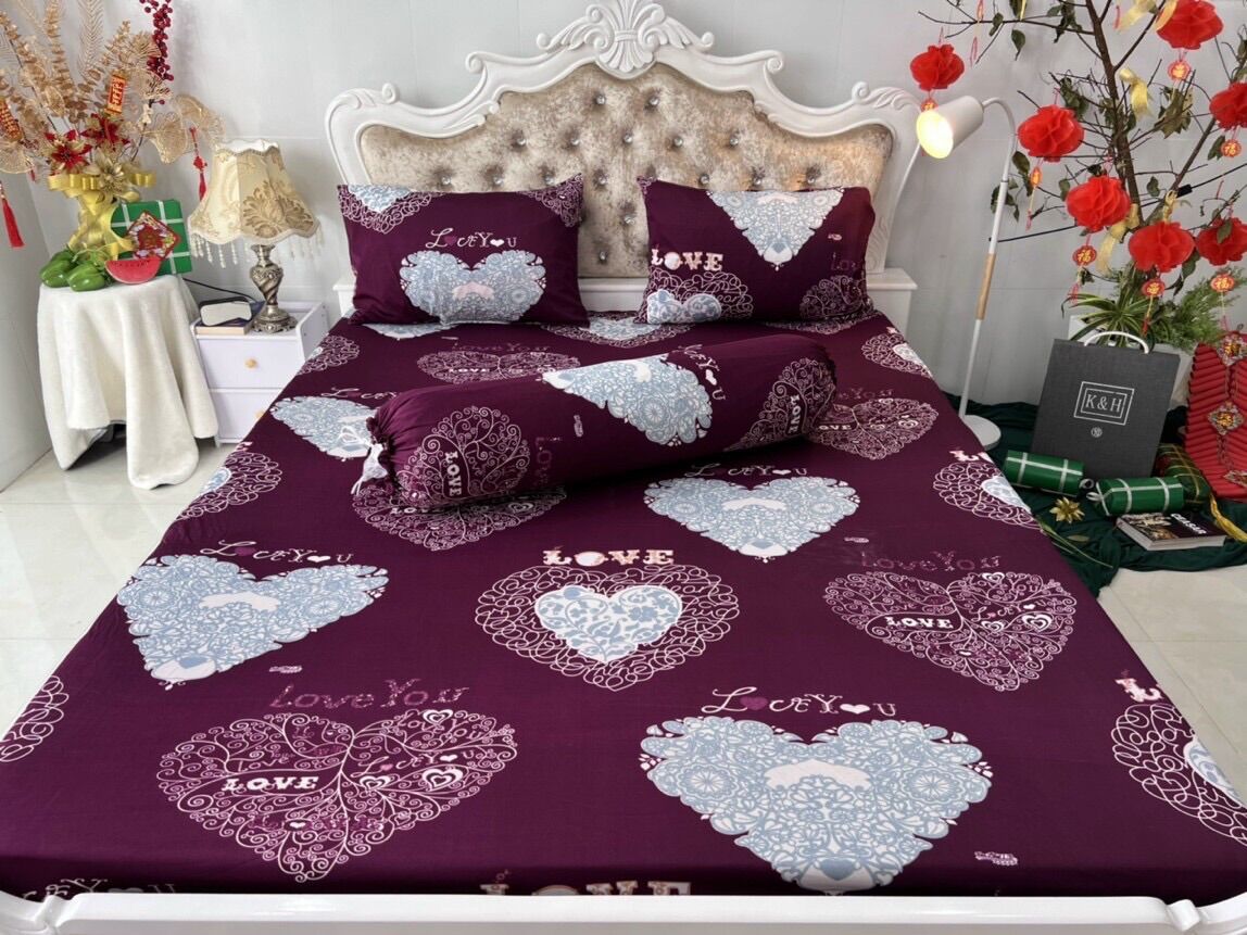 Set 4 drap áo gối THUN LẠNH HÀN QUỐC