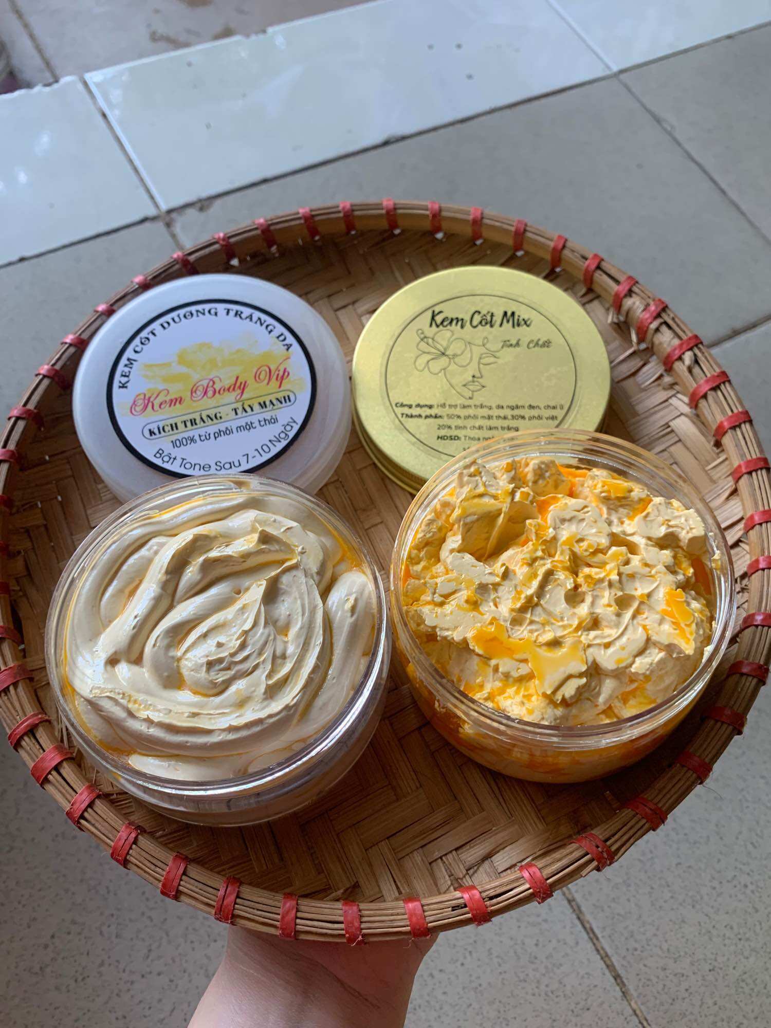 Kem body vip dùng ngày + kem body cốt mix dùng đêm