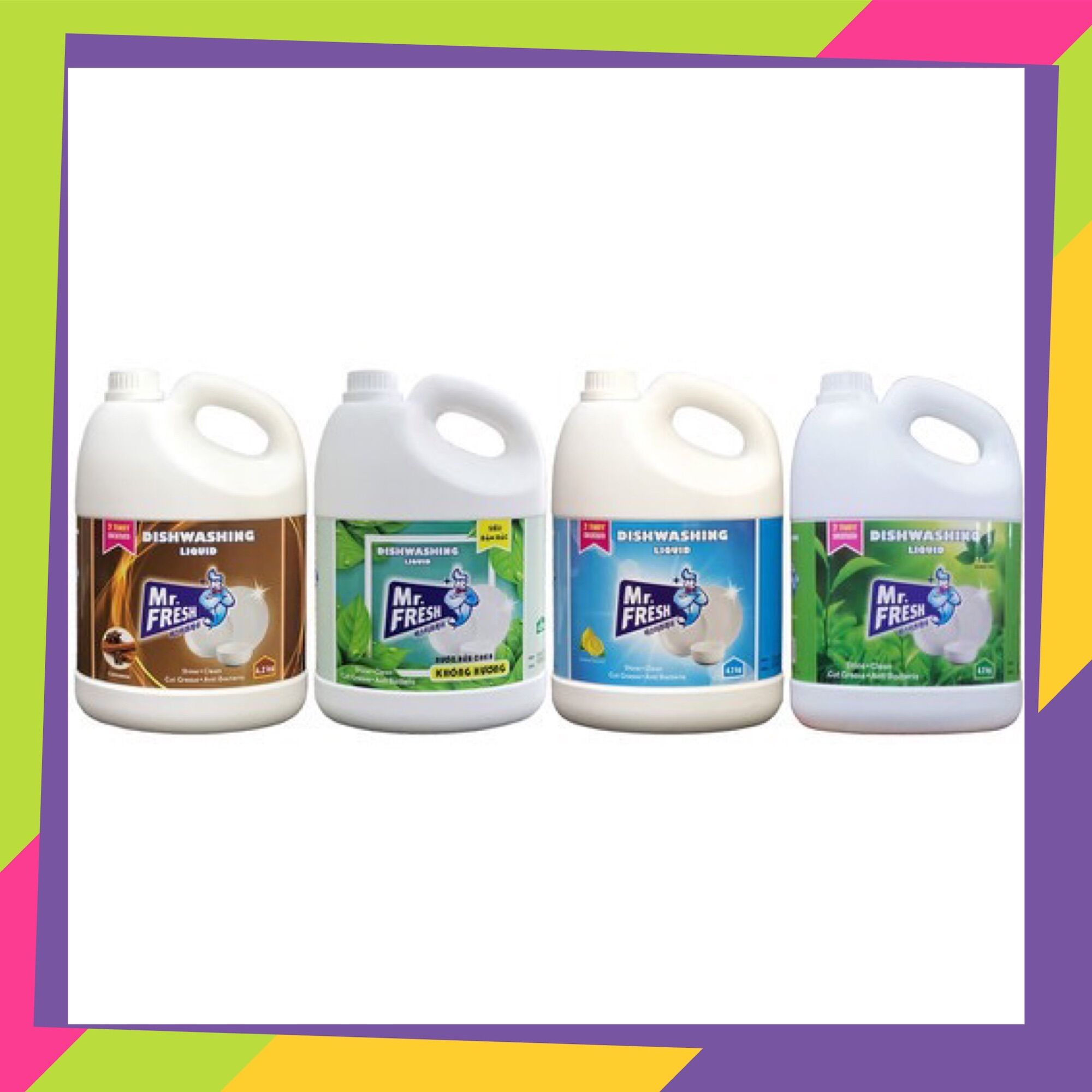 Nước rửa bát siêu đậm đặc an toàn mr fresh korea 4,2l