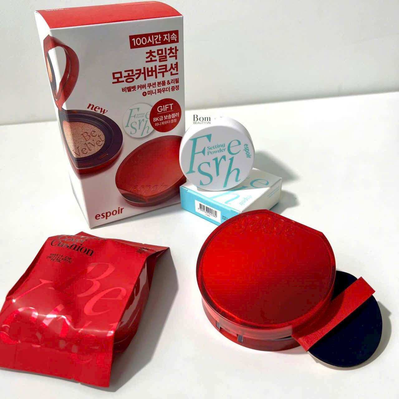 ( Nội địa Hàn date 11/2027) Set phấn nước trang điểm Espoir 𝑩𝒆 𝑽𝒆𝒍𝒗𝒆𝒕 𝑪𝒖𝒔𝒉𝒊𝒐𝒏
