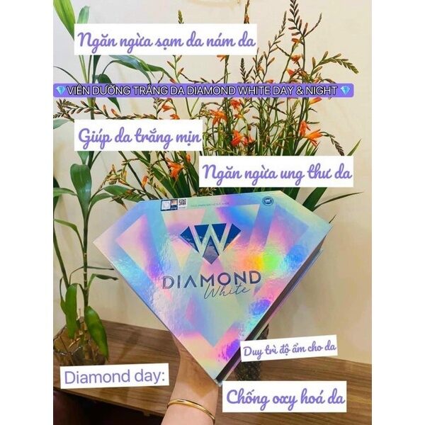 Viên trắng da ngọc trinh diamond chính hãng tem nguyên