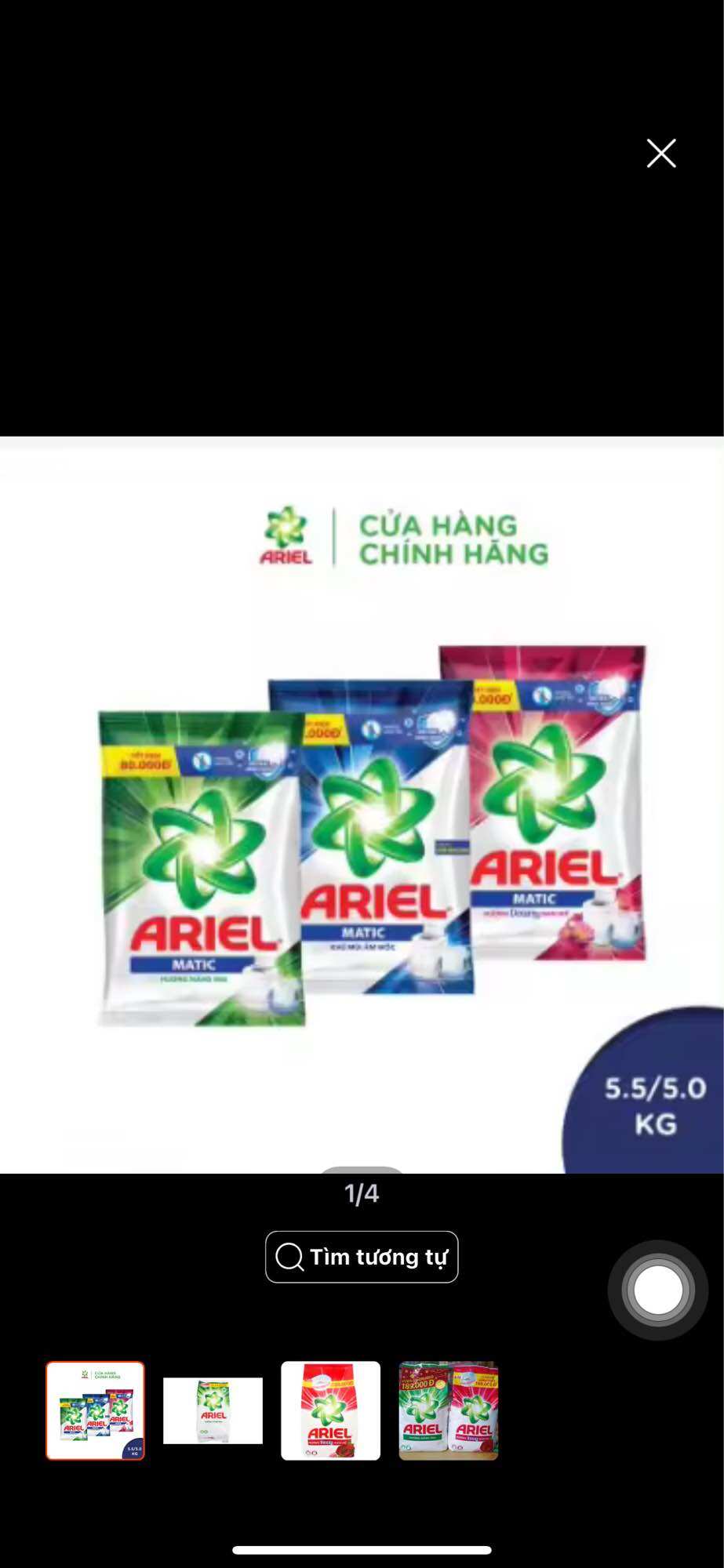 Bột giặt Ariel hương thơm Dony 5.2kg 5kg