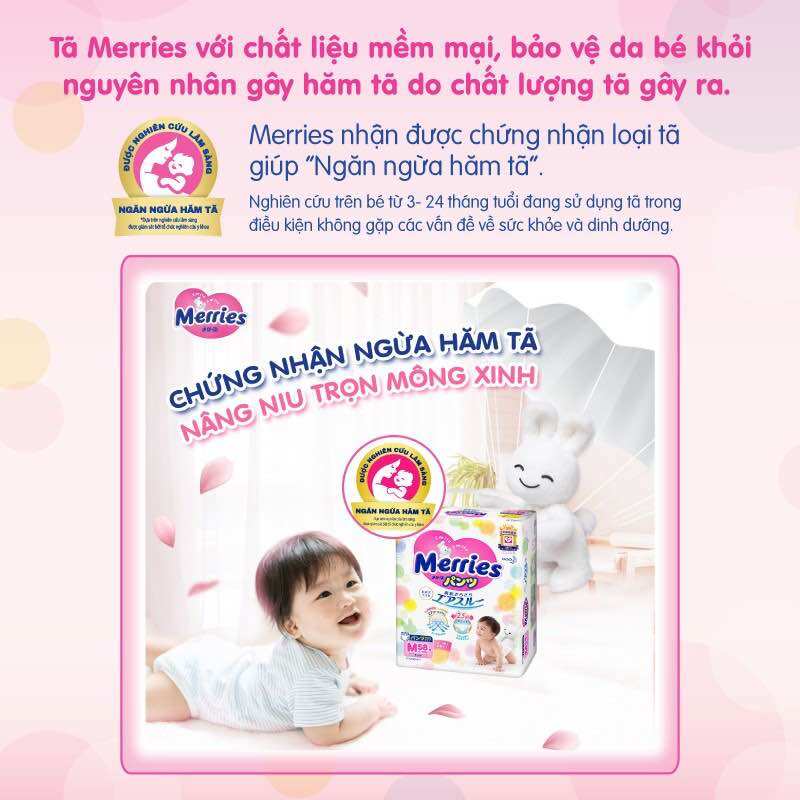 Tã/bỉm dán Merries size NB 90 miếng (Cho bé dưới 5kg)