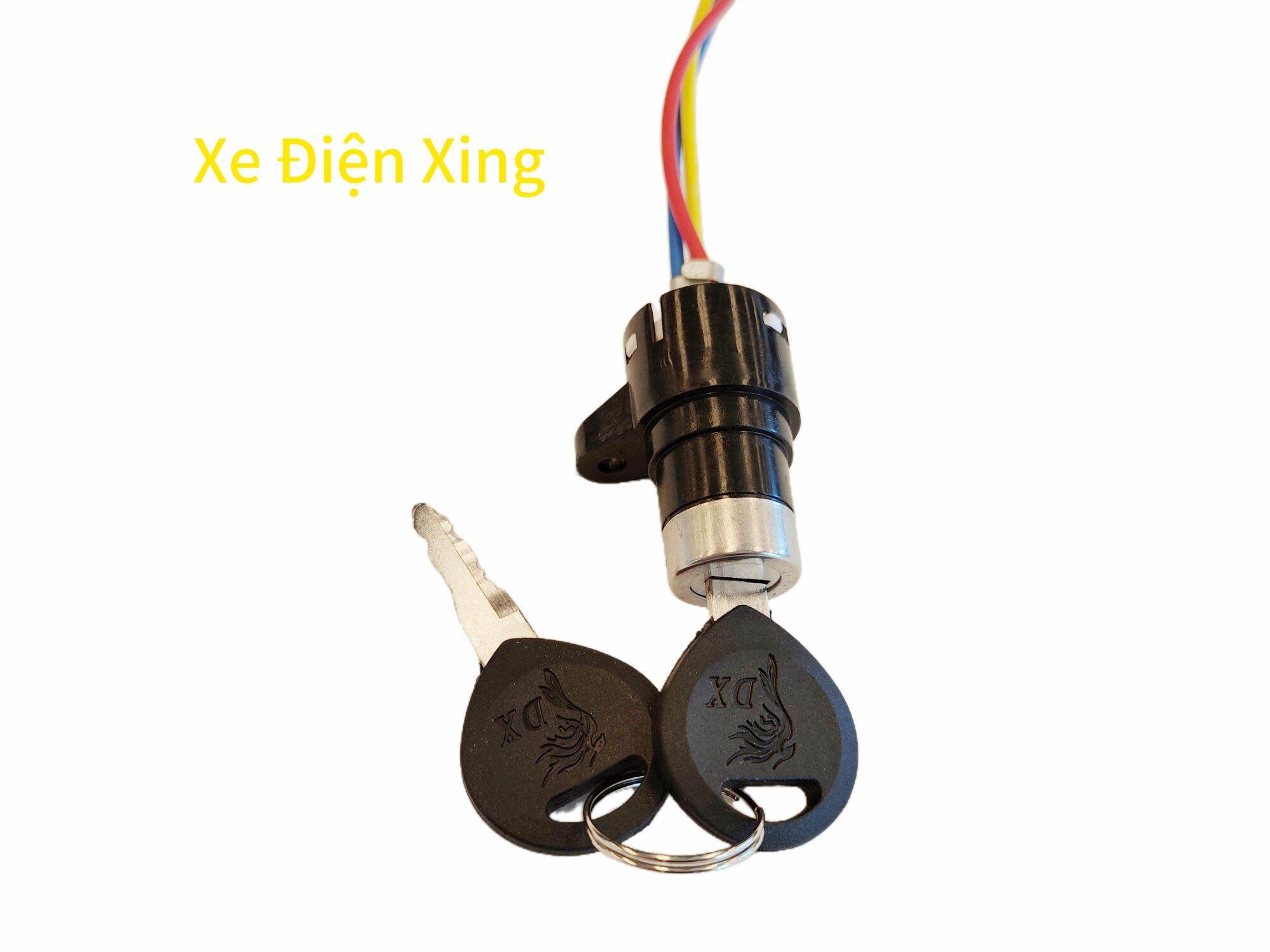 ổ khóa xe đạp điện 3 dây điện, ổ khóa đầu điện xe đạp điện xe máy điện,phụ tùng xe điện