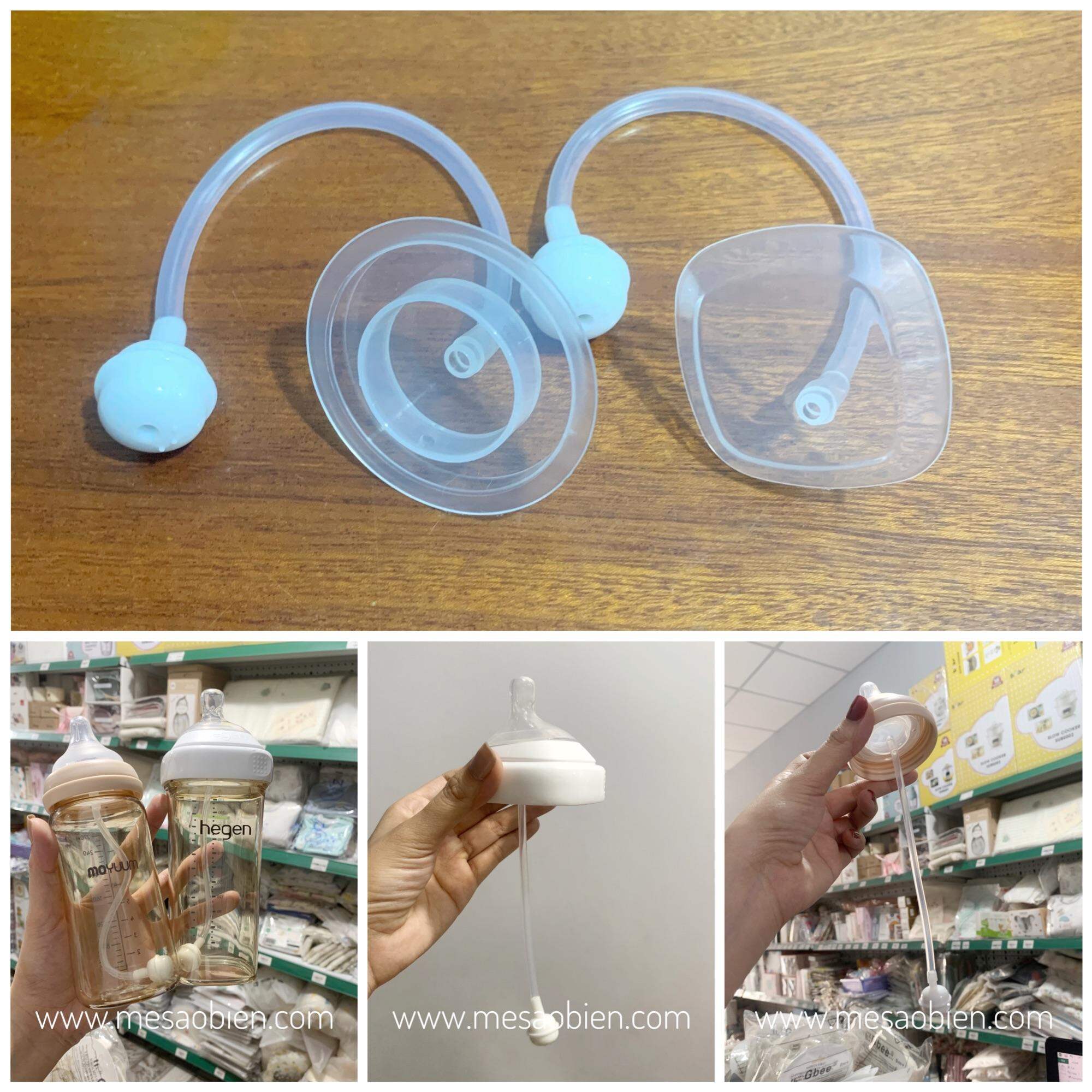 Dây ăn sữa mọi tư thế cho bình sữa cổ rộng, cổ vuông - Van chống sặc bình sữa cổ rộng, cổ vuông
